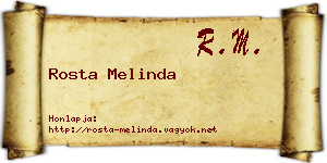 Rosta Melinda névjegykártya