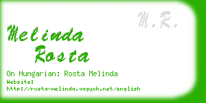 melinda rosta business card